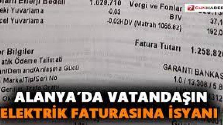 Alanyada elektrik faturası vatandaşı ve esnafı zor durumda bıraktı...