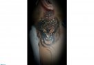 Lion neck tattoo work
