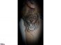 Lion neck tattoo work