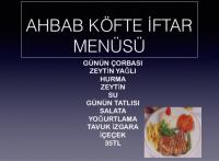 Ahbab Köfte İftar Menüsü