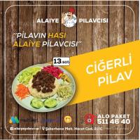 Alaiye Pilavcısından Ciğerli Pilav Paket Servis