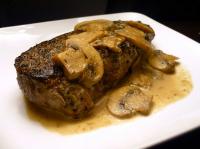 Steak with Pepper Mushroom Sauce